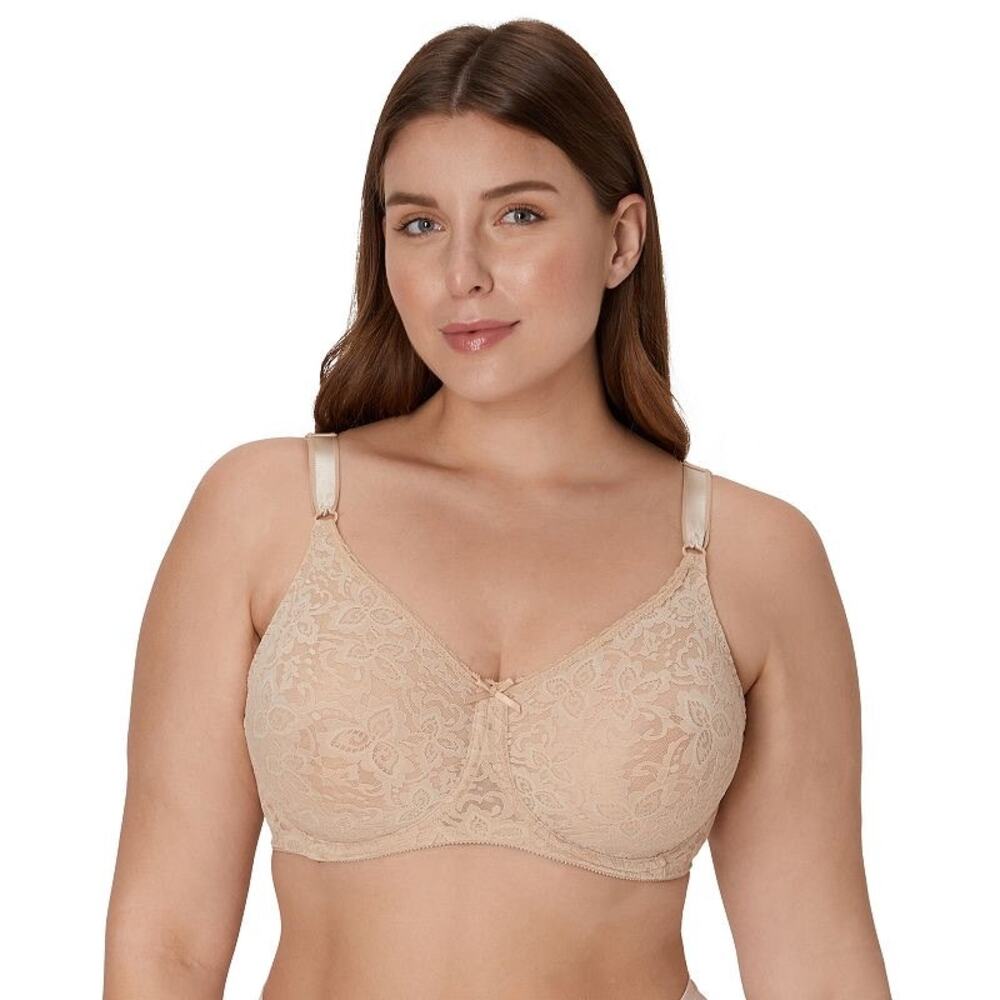 BALI LACE BRA Smooth Underwire Comfort Support Nude 40C NWT DF3432